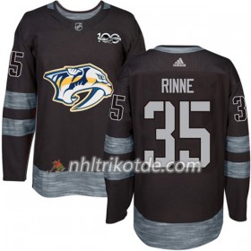 Nashville Predators Trikot Pekka Rinne 35 1917-2017 100th Anniversary Adidas Schwarz Authentic - Herren